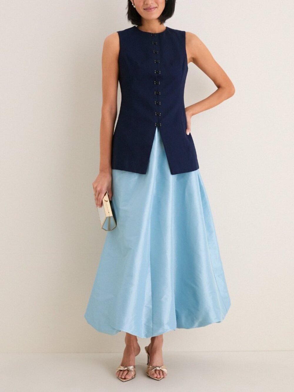 BNWT Tuckernuck Sky Blue Taffeta Cynthia Bubble Skirt